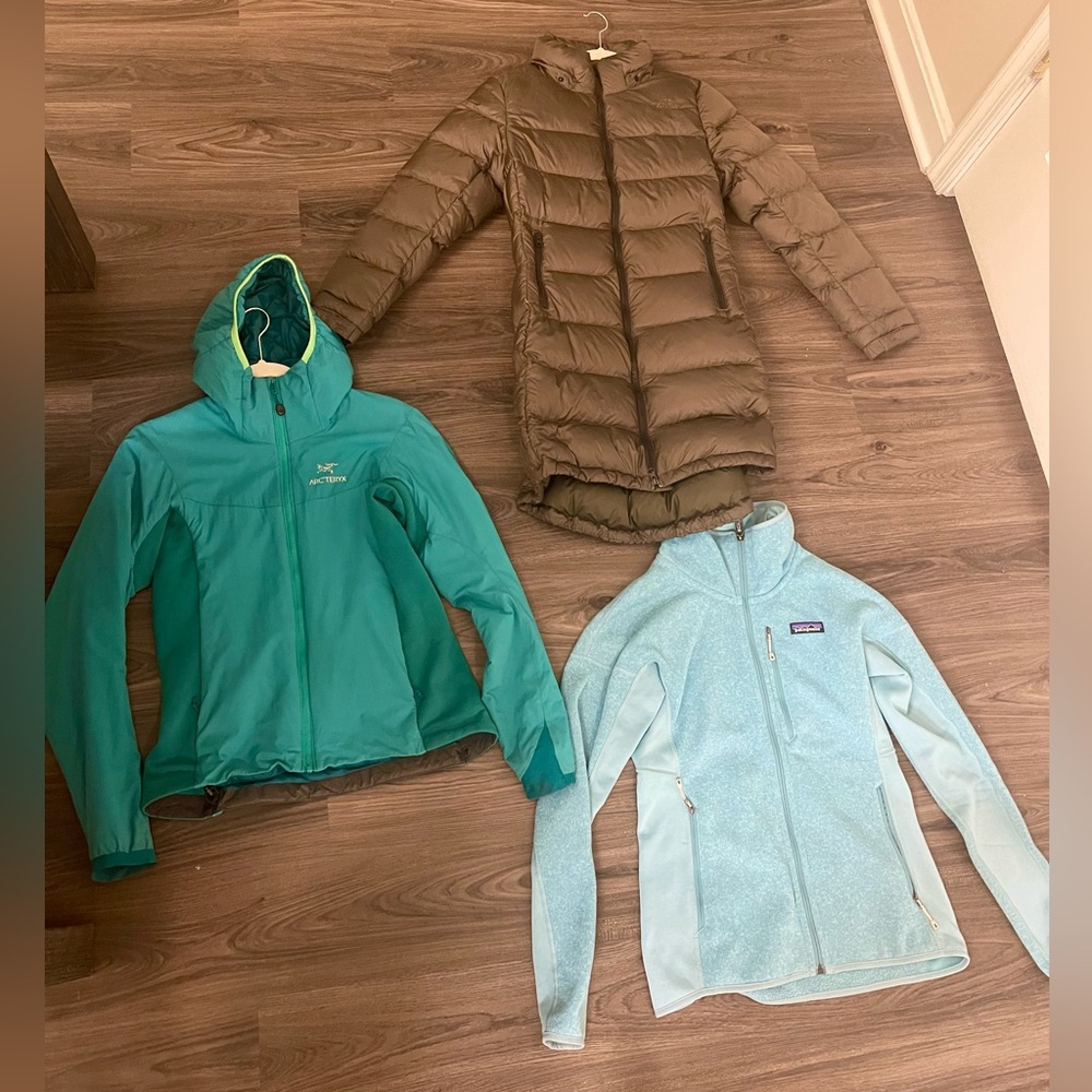 Women’s Arc’Teryx, Patagonia, Northface Size Small Jacket Bundle